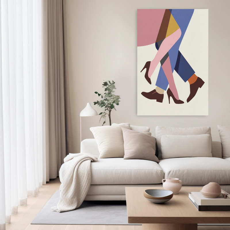Art abstrait contemporain abstrait abstrait dansant, H 60 po x l 40 po