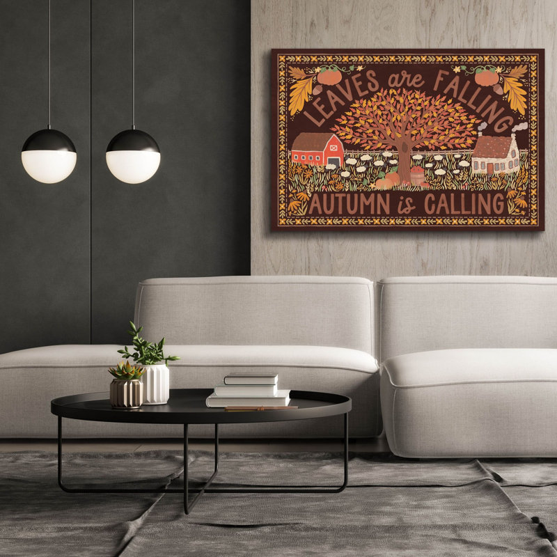 «Autumn Days 1 Dark» par Laura Marshall, art mural sur toile, H 40 po x l 60 po x P 1,5 po