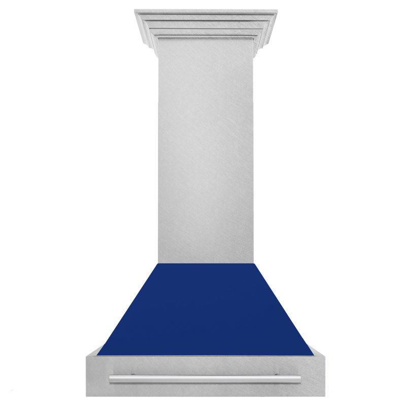ZLINE 30" Fingerprint Resistant Stainless Steel Range Hood, Gloss Blue