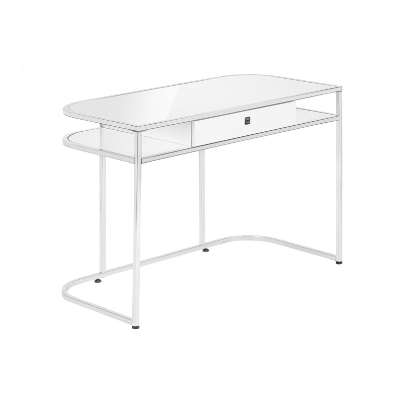 Bureau d'ordinateur, bureau personnel, ordinateur portable, tiroirs de rangement, L 48 po, stratifié de travail, métal, contemporain, moderne