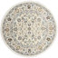 Tapis rond crème à motif oriental Indo-nain