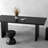 62.99" Black Rectangular Solid Wood Dining Table-2093312485
