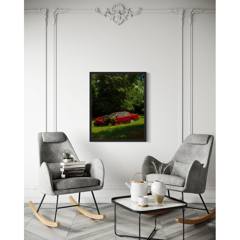 Good Good Art «Parked Bloom» par Sydney A. Foster | Photographie de voiture rouge Bright City Macon 2019, H 8 po x l 10 po