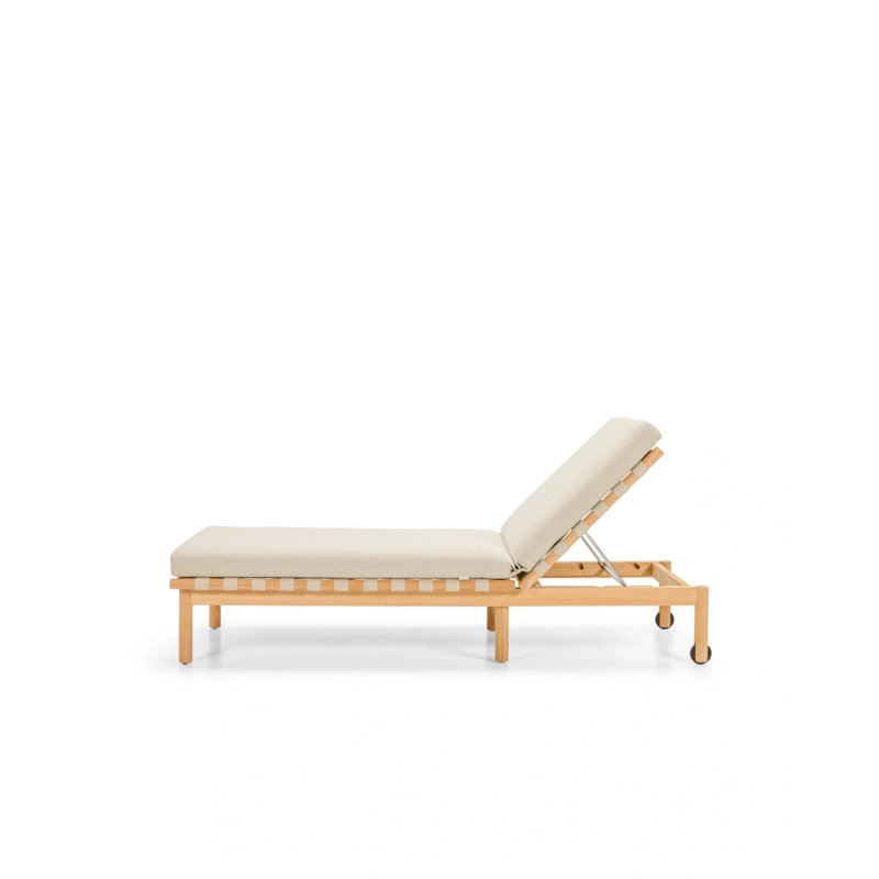 Oda Outdoor Chaise Lounge, Lime White