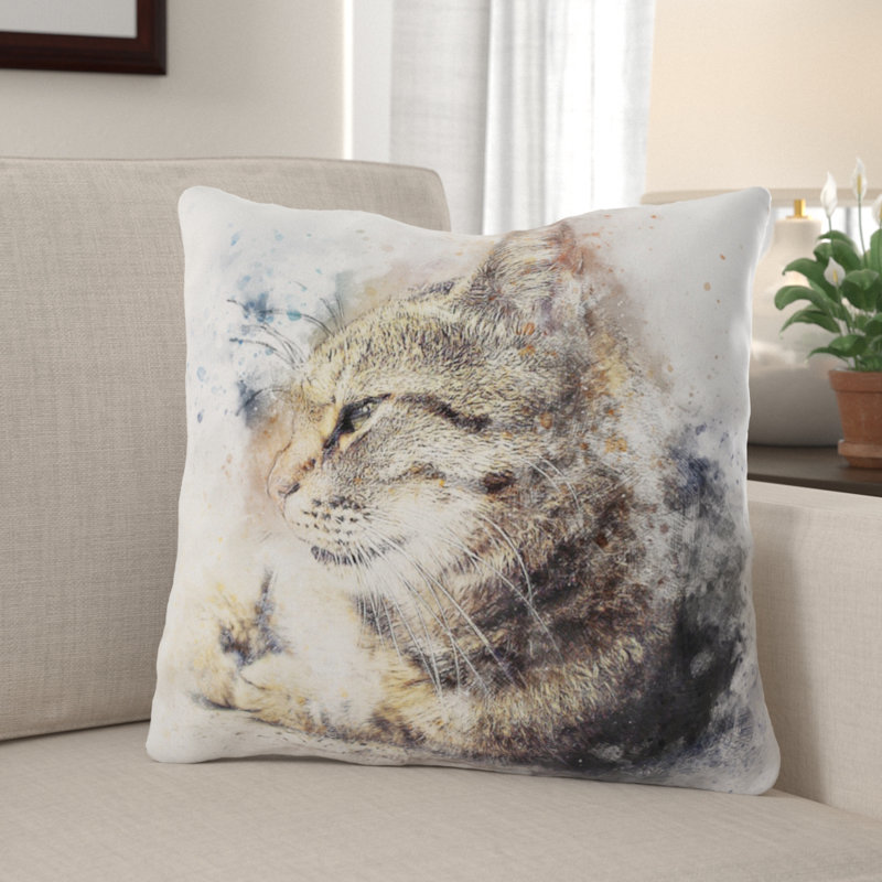 Housse et insert de coussin carré Croskey, Microsuède, Intérieur