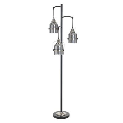 Lampe sur pied 3 lumières Noir Lumière