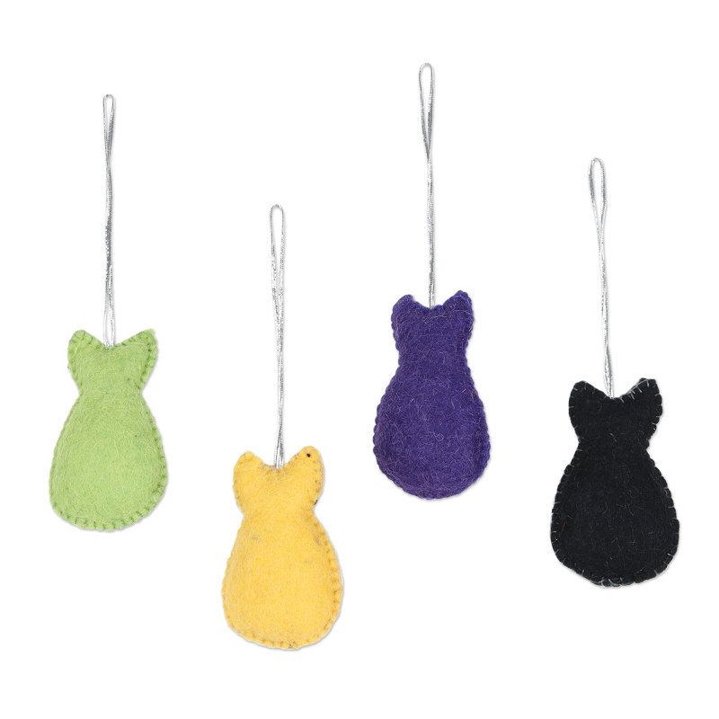 Ornements en feutre de laine Crafty Cats