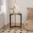 19.68''H Round Side Table Bedside Table Accent End Table With Metal Frame Nightstand