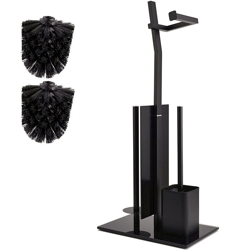 Vanwormer Free Standing Toilet Paper Holder, Black