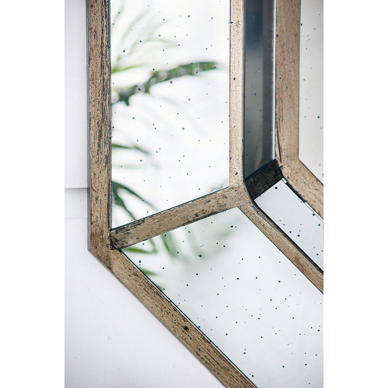 Oversized Silver Octagon Mirror