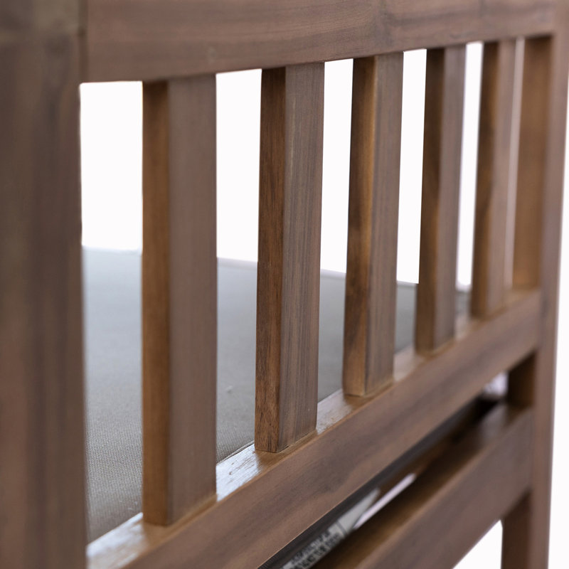 De 2 chaises de patio - pour un confort accru Assise ouverte rembourrée en mousse brun et gris, Marron clair