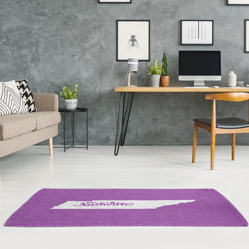 Tapis de zone mauve tennessee Nashville, Rectangle 2 pi x 3 pi