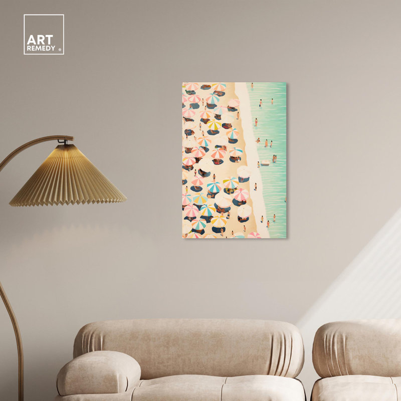 Beach Coastline Fun Canvas Wall Art, 30" x 20"