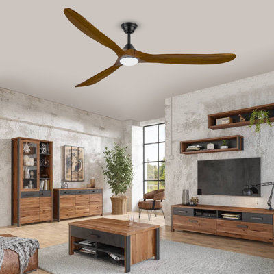 Modern Smart Ceiling Fan With Led Light