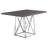 36" Grey And Silver Rectangular Manufactured Wood And Metal Dining Table