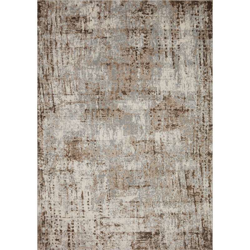 Tapis naturel / moka Berngerus, Rectangle 6 pi 7 po x 9 pi 2 po