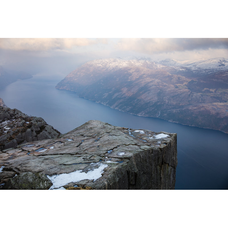 The Pulpit Rock During Sunset by Glenn Pettersen - Wrapped Canvas Print, 51cm H x 76cm W x 3.8cm D