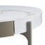 Table basse ronde avec tiroirs et pieds en métal Kux