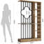 71" Tall Room Divider with Shelves