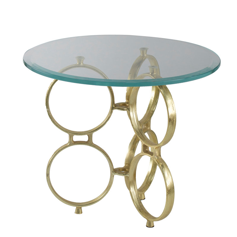 Glass Top End Table