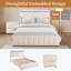 Ensemble de chambre à coucher 2 pièces, cadre de lit rembourré avec station de charge, lumière DEL et table de chevet-1698582748-1698582738