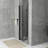 36 In. W X 72 In. Bifold Semi-Frameless Shower Door In Matte Black Finish