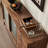 All solid wood black walnut retro locker