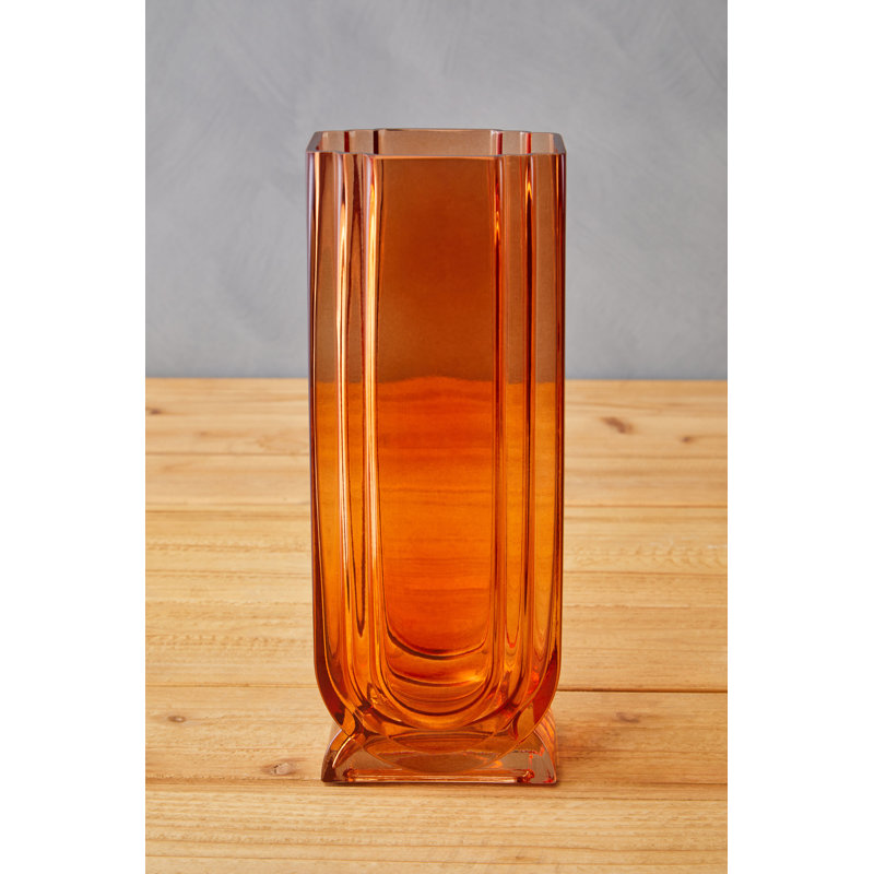Herriman Glass Table Vase, Orange
