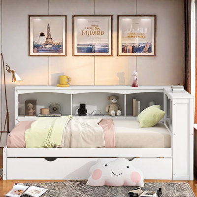 Modern Daybed With Trundle, Storage Cabinets And Usb Ports by Latitude Run