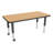 Adjustable Height Rectangular Preschool Classroom Activity Table with Casters-50509290-50509292-50509298