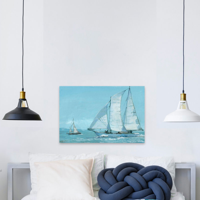 Albaugh «Sailing Boat», reproduction de peinture à l'acrylique sur toile, H 12 po x l 18 po x P 1,5 po, Toile tendue