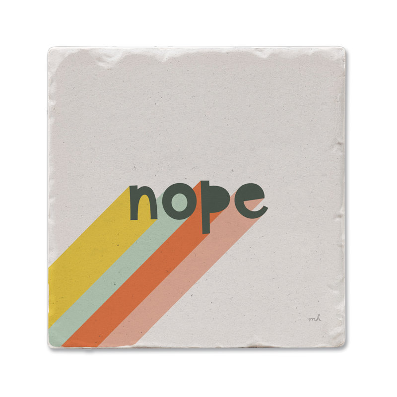 Sous-verre à carreaux simple Nope Créez votre propre collection