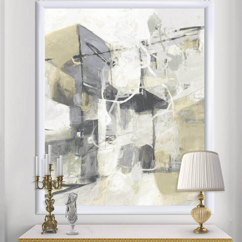 Cadre photo « glam crème rêve iv », reproduction sur toile, Cadre blanc, H 20 po x l 12 po x P 1po