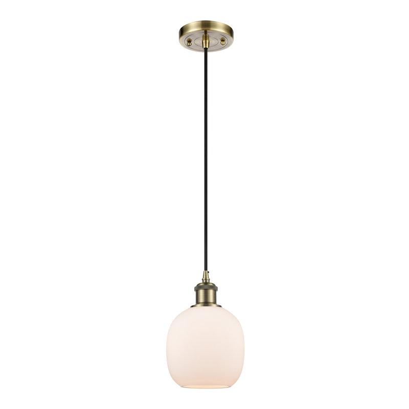 Luminaire suspendu sphère 1 lumière Glinda, DEL, Blanc mat