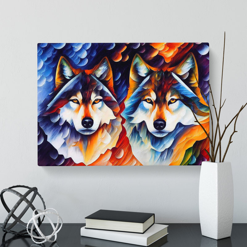 Wolf Painting Vol.1 Abstract - Wrapped Canvas