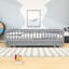 Lit plateforme extensible en bois avec garde-corps et lattes-121403375-121403378