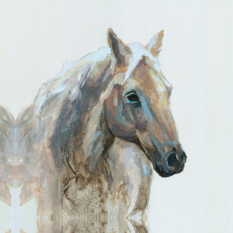 Horse Painting - Wrapped Canvas Print, 91cm H x 91cm W 