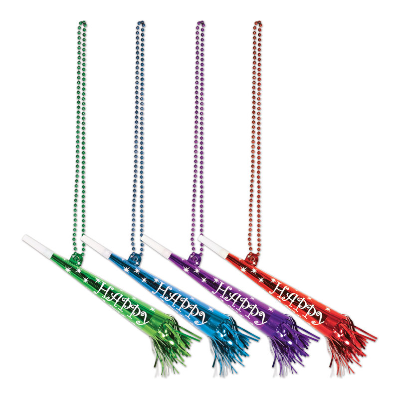 Beads with Happy New Year Horns