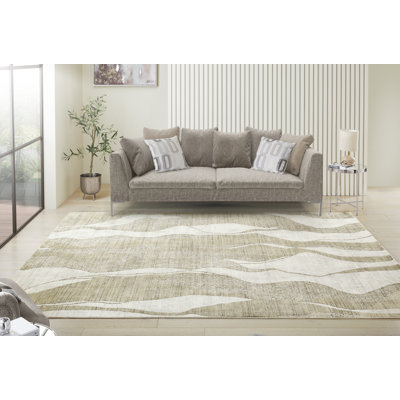 Dune Rectangle Abstract Viscose Area Rug