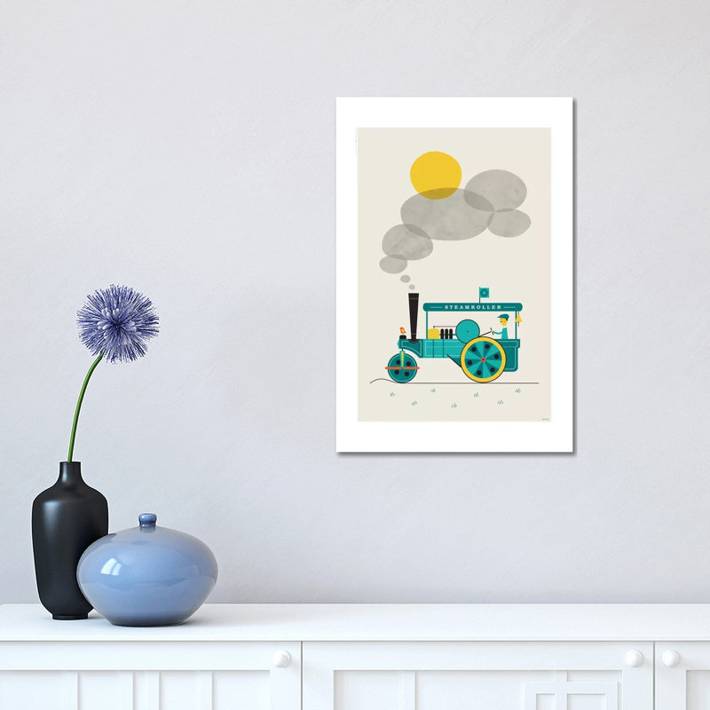 Steamroller by TomasDesign - Wrapped Canvas Print, 45.72cm H x 30.48cm W x 1.91cm D
