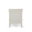 Ensemble de chambre à coucher moderne 3 pièces - Lit capitonné très grand lit - Tête de lit tapissier en tissu de velours blanc lin et table de chevet au fini crème au beurre brossé-977534388-977534384