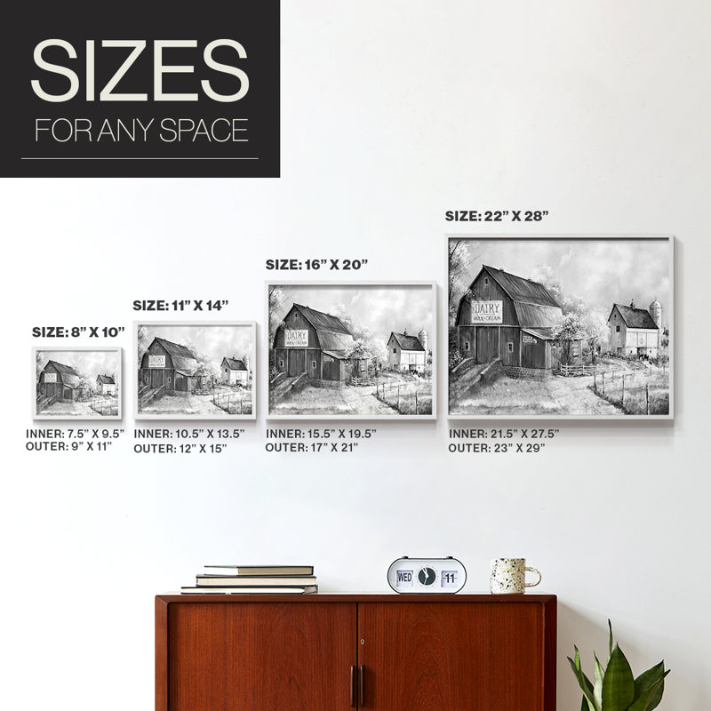 Day At The Farm -Framed Print - Restickable