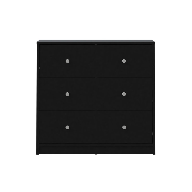 Clanton 3 Drawer 28.5'' W Dresser, Black