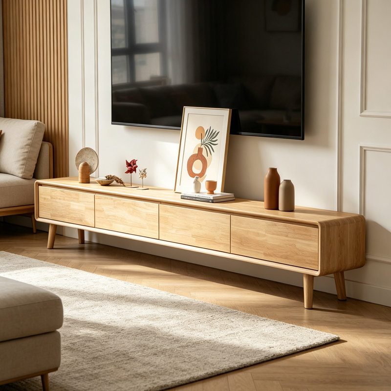 Meuble télé Modern, H 16,53 po x l 78,74 po x P 11,81 po, Brun