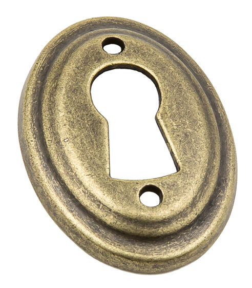 Trou de serrure laiton antique 13/16 po, Laiton antique