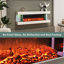 Ebern Designs 50 " W White Electric Fireplace with BTU 5000