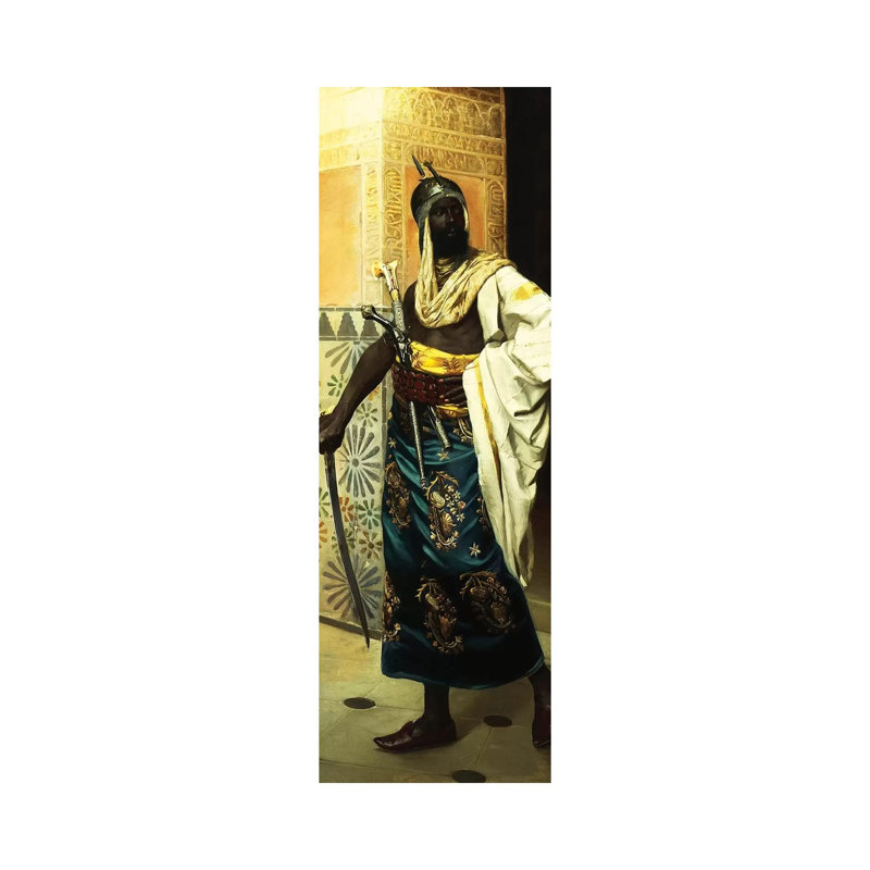 Nubian Guard 1 Piece Wrapped Canvas Panoramic Wall Art, 30.48 cm H x 91.44 cm W x 3.175 cm D