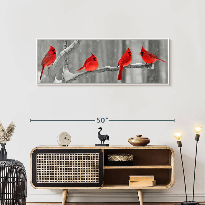Cardinal, Cadre flottant blanc, 46 po x 16 po