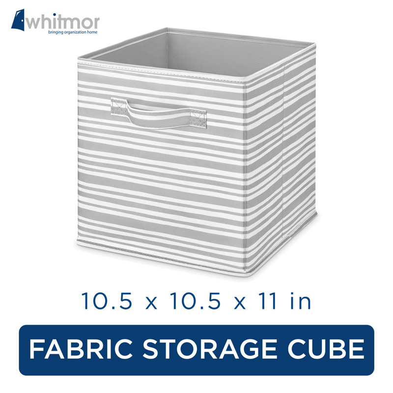 FABRIC STORAGE CUBE-STRIPE
