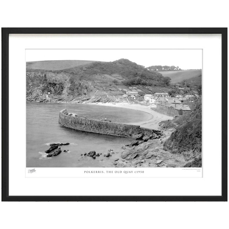 Polkerris, The Old Quay C1950 - Single Picture Frame Print, 40cm H x 50cm W x 2.3cm D